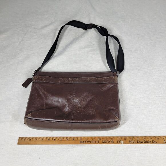 Coach Crossbody Laptop Bag Purse Womens Brown Designer Messenger Computer Work - Picture 15 of 16